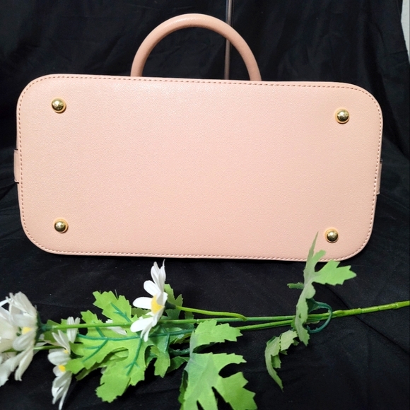 BRAND NEW Anne Klein Mauve Pink Dome Satchel - Picture 7 of 12